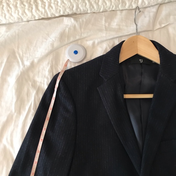 Men’s unisex XS Uniqlo Jil Sander J+ navy blue pinstripe blazer - Picture 5 of 8